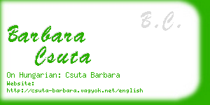 barbara csuta business card